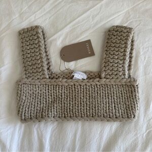 Meshki Ninetta Knit Bralette - Taupe, M